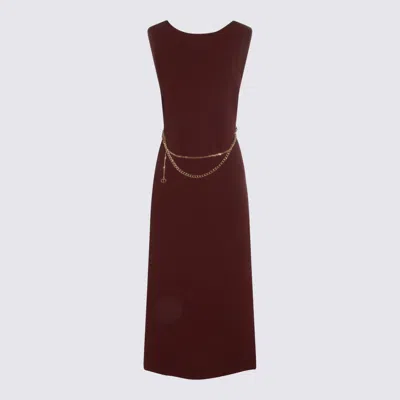 Twinset Vestido Midi - Rojo Oscuro In Burgundy