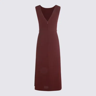 Twinset Vestido Midi - Rojo Oscuro In Burgundy