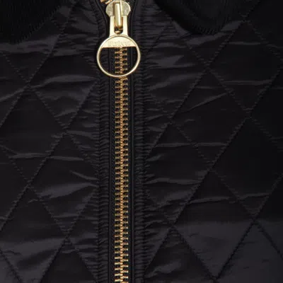 Barbour Quilted Jacket With Long Sleeves And Pockets In Black