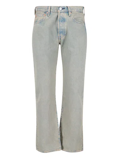 Levi's 501 Button-fly Jeans In Gray