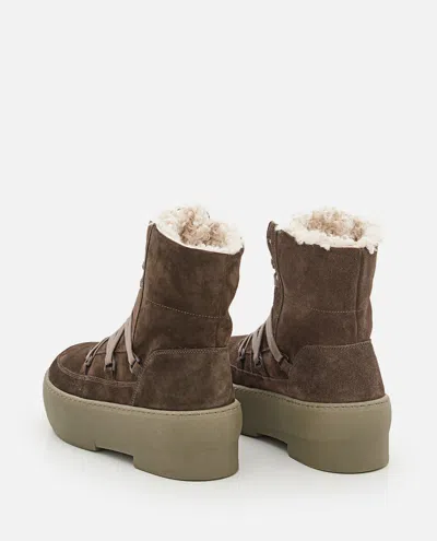 Gia Borghini Green Lace Up Boots In Green