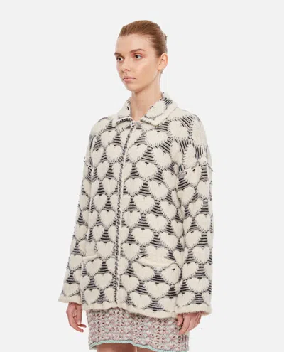 Marco Rambaldi Floating Heart Knitted Jacket In Multi