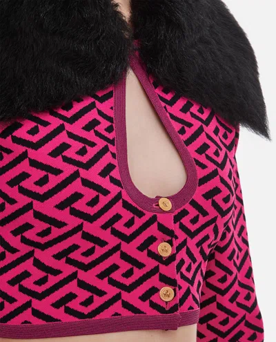 Versace Knitted Sweater In Pink