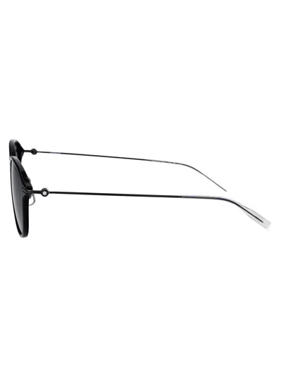 Montblanc Black-ruthenium-grey Metal Sunglasses