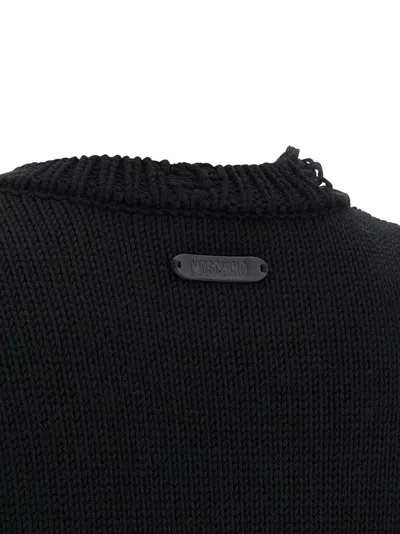 Moschino Couture Black Wool Sweatshirt In Black