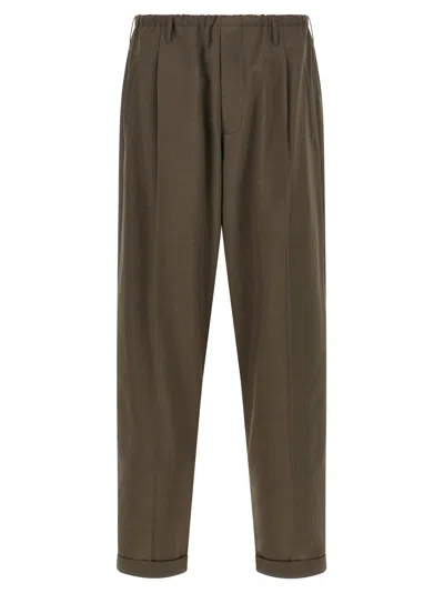 Magliano Tailored Trousers With Pleats And Pockets In Brown