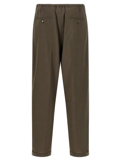 Magliano Tailored Trousers With Pleats And Pockets In Brown