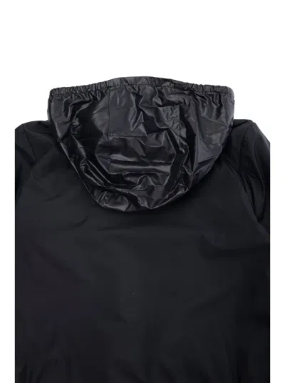 Moncler Corin Black Jacket With Logo Lettering On The Front And Logo Patch On The Sleeve In Tech Fabric Boy In Black
