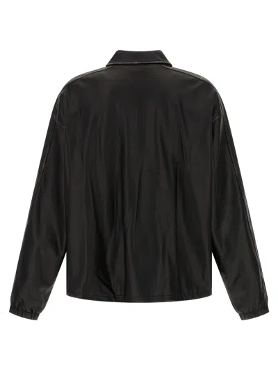 Diesel Distressed Technical Fabric Jacket In Black