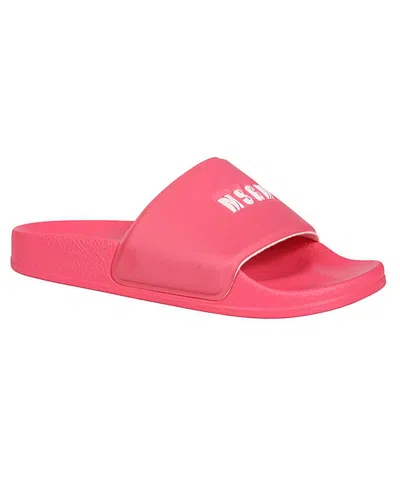 Msgm 15mm Rubber Pool Slide Sandals In Pink
