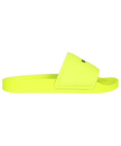 Msgm Logo-embellished Slides In Yellow