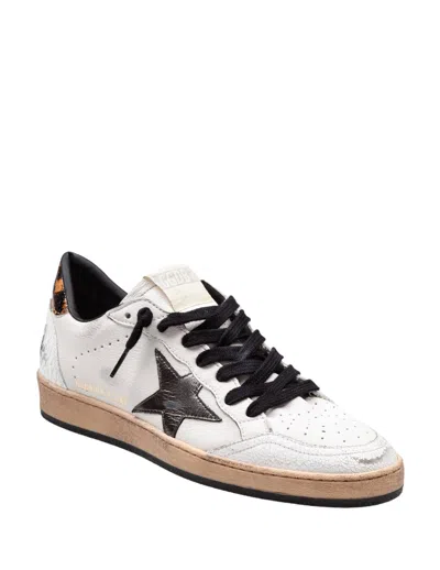 Golden Goose Leather Sneakers Star Detail In Gray