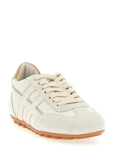 Hogan Nappa Leather Olympia Sneakers In White