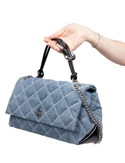Marc Jacobs Borsa A Mano The Quilted Denim Dual Convertible In Purple