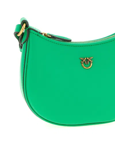 Pinko Baby Half Moon Shoulder Bag In Green