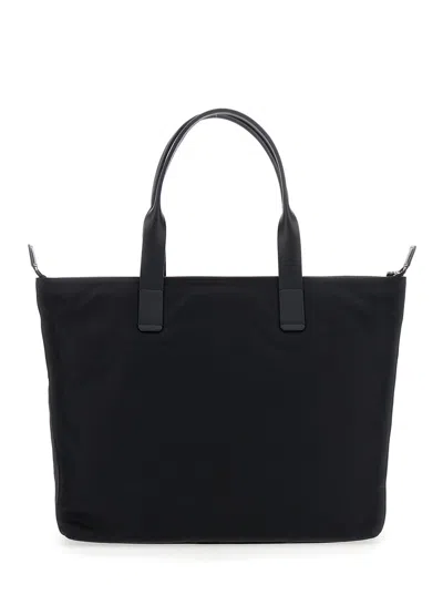 Dolce & Gabbana Zippered Tote Bag With Leather Handles In Black