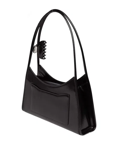 Marc Jacobs Glam Claw Clip Leather Shoulder Bag In Black