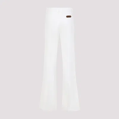 Tom Ford High-waisted Flared Pants With Classic Five-pocket Design In White