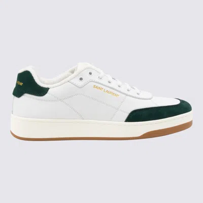 Saint Laurent Sl61 Leather Sneakers Signature Sole In White