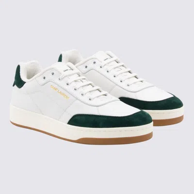 Saint Laurent Sl61 Leather Sneakers Signature Sole In White