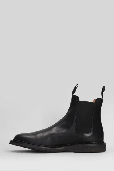 Common Projects Elastic-sided Leather Chelsea Boots In Black