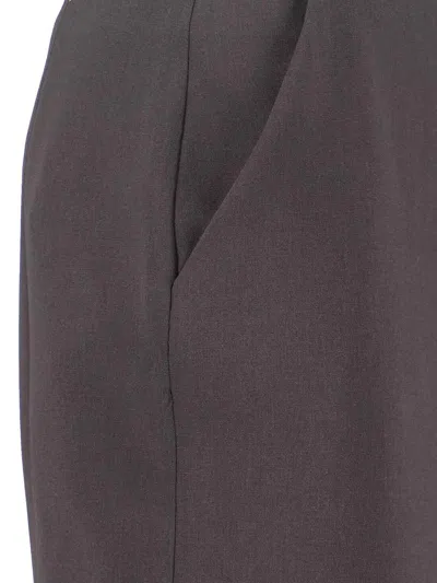 Giorgio Armani Knee-length Tailored Skirt With Subtle Back Slit In Brown