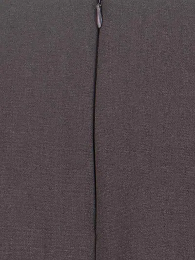 Giorgio Armani Knee-length Tailored Skirt With Subtle Back Slit In Brown