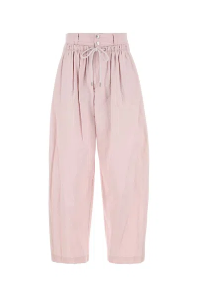 Isabel Marant Pantalone Inaya In Cotone Rosa Pastello Donna In Pink