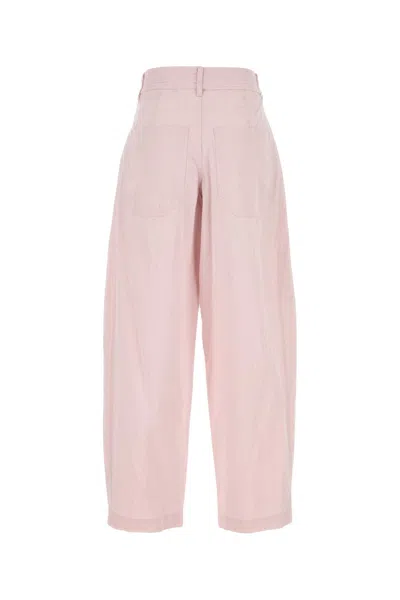 Isabel Marant Pantalone Inaya In Cotone Rosa Pastello Donna In Pink