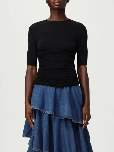 Alaïa Alaia Pleats T-shirt In Black