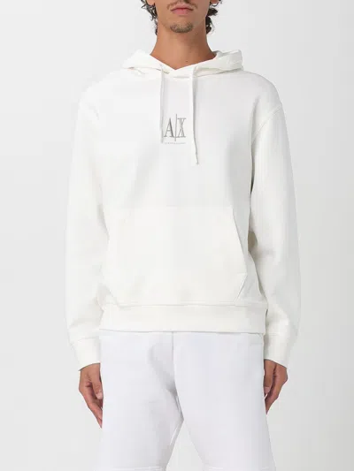 Armani Exchange Long Sleeve Sweatshirt In White