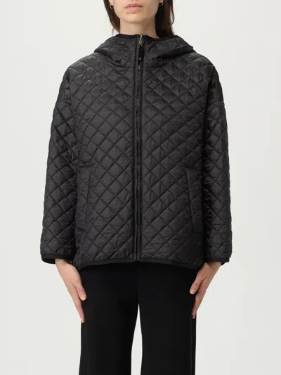 Max Mara The Cube 'leo' Black Quilted Short Down Jacket In Black