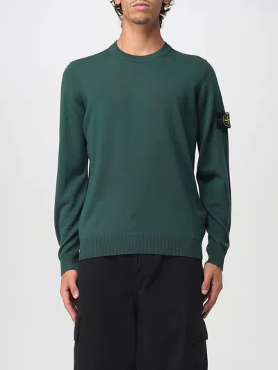 Stone Island Smooth Knit Pullover In Green
