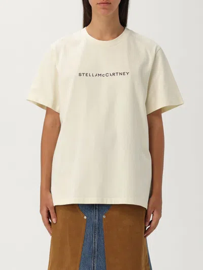 Stella Mccartney Logo T-shirt In Neutral