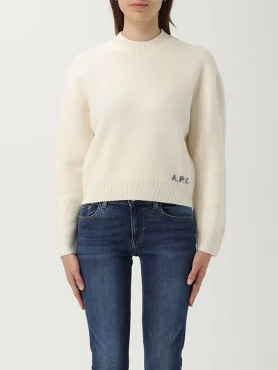 A.p.c. Esther Virgin Wool Crew-neck Sweater In Neutral
