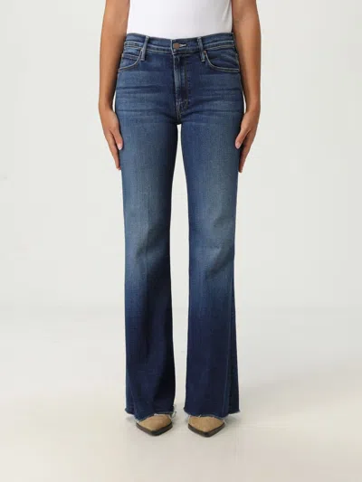 Mother Faded Blue Flared Jeans In Blue