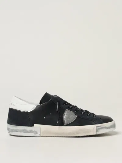 Philippe Model Paris X Leather Sneakers In Black