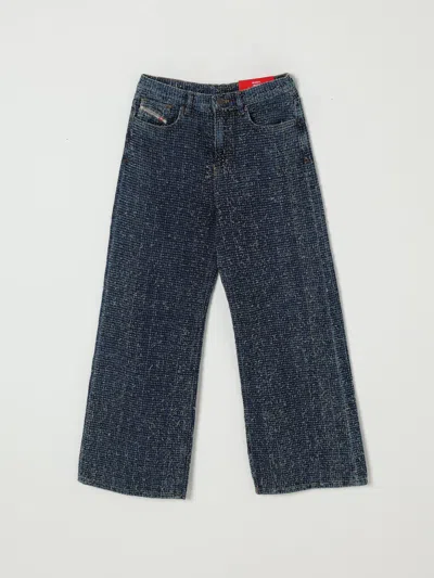 Diesel Jeans Relaxed Effetto Bouclé In Blue