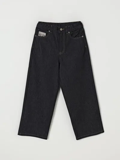 N°21 Nº21 Kids Embroidered Jeans In Black