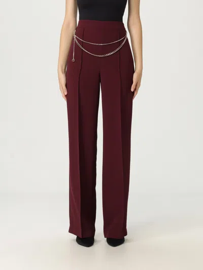 Twinset Pants In Burgundy