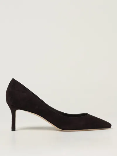 Jimmy Choo Romy 85 Coffee Tonal Suede Pumps In Brown