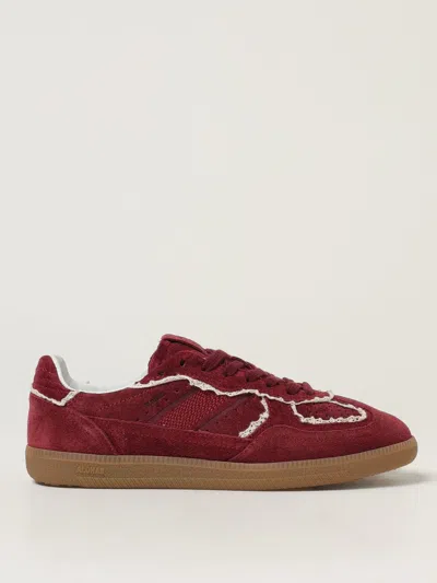 Alohas Tb.490 Crochet Leather Sneakers In Burgundy