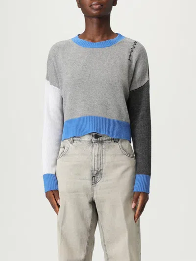 Marni Knitwear Crop Crew Neck Long Sleeves In Gray