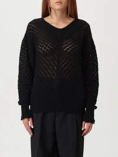 Twinset Twin-set Open Knit Sweater In Black