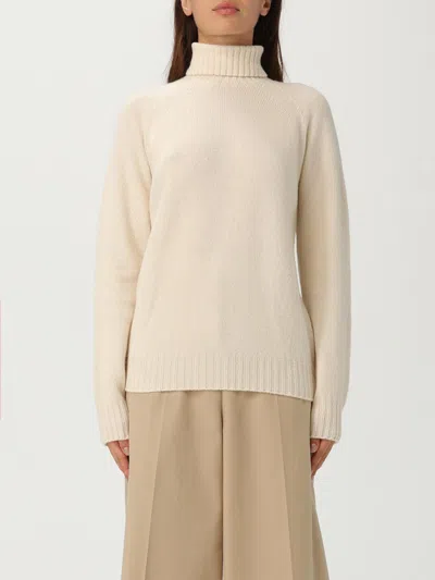 Drumohr White Wool Turtleneck In Neutral