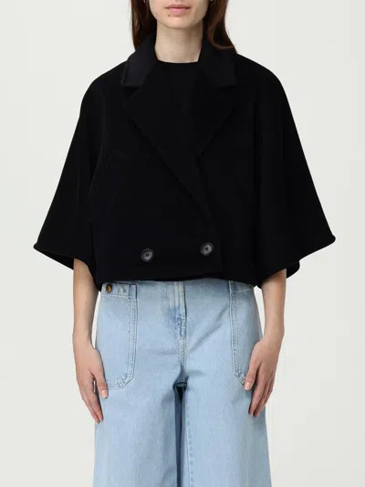 Max Mara Wool And Cashmere Cropped Jacket In Black