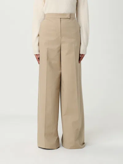 Max Mara Mxmgirone Tailored Trousers Belt Loops Pockets In Brown