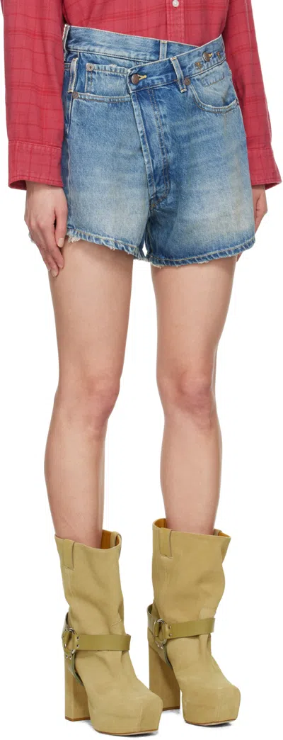 R13 Crossover Short In Blue