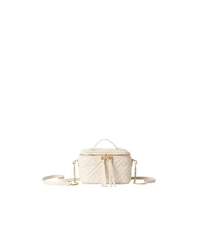 Fendi Camelia Nappa Leather Mini-bag With Ff Motif In Neutral