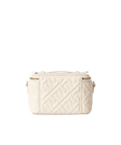 Fendi Camelia Nappa Leather Mini-bag With Ff Motif In Neutral